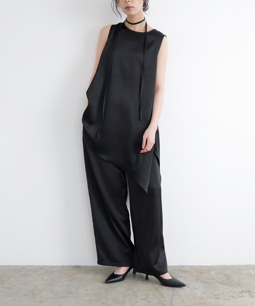 LIAN（リアン）の「サテンイージーパンツ（その他パンツ・レディース・アイボリー/ベージュ/ブラック・FREE）」の19枚目の写真