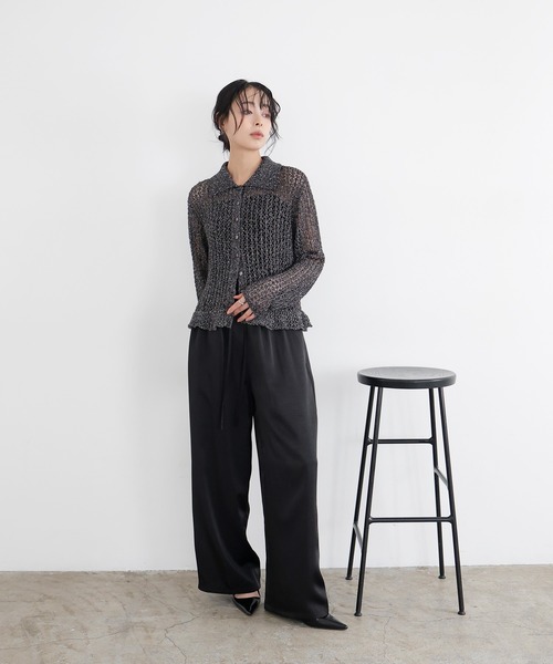 LIAN（リアン）の「サテンイージーパンツ（その他パンツ・レディース・アイボリー/ベージュ/ブラック・FREE）」の22枚目の写真