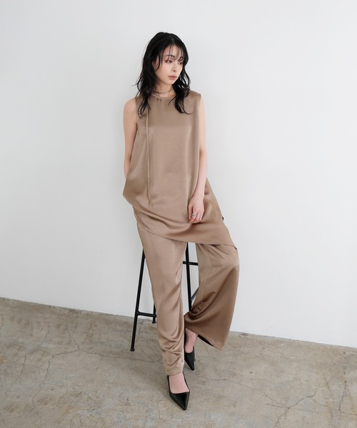 LIAN（リアン）の「サテンイージーパンツ（その他パンツ・レディース・アイボリー/ベージュ/ブラック・FREE）」の16枚目の写真