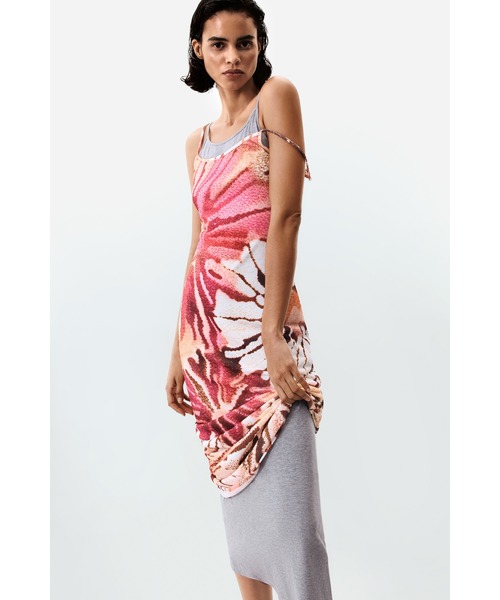 Desigual（デシグアル）の「フラワー×リブキャミドレス重ね着セット（ワンピース・レディース・マルチ・XL/L/M/S/XS）」の4枚目の写真