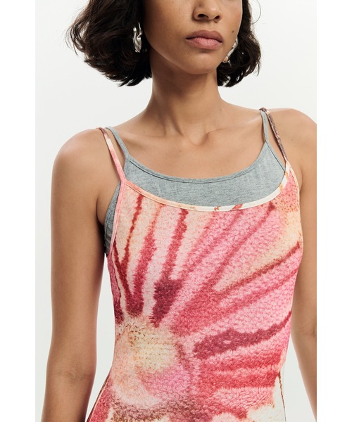 Desigual（デシグアル）の「フラワー×リブキャミドレス重ね着セット（ワンピース・レディース・マルチ・XL/L/M/S/XS）」の5枚目の写真