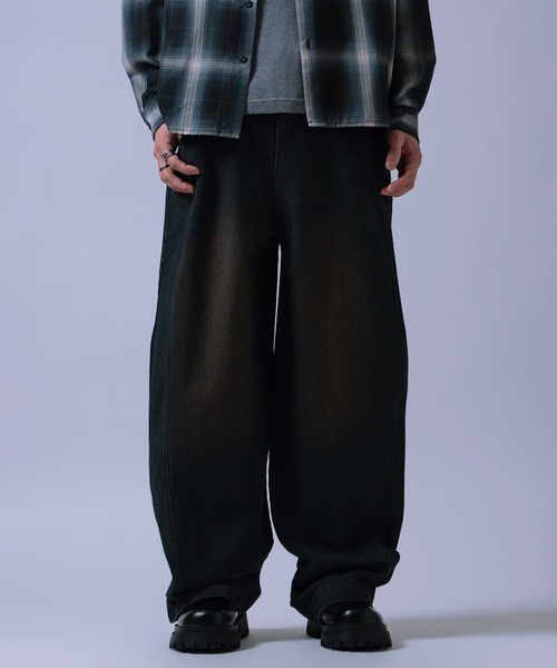improves(インプローブス)の「12oz バレルレッグ デニムパンツ(デニムパンツ・メンズ・カモフラージュ/ブルー/チャコール/ブラック/ネイビー・LARGE/X-LARGE/MEDIUM)」の4枚目の写真
