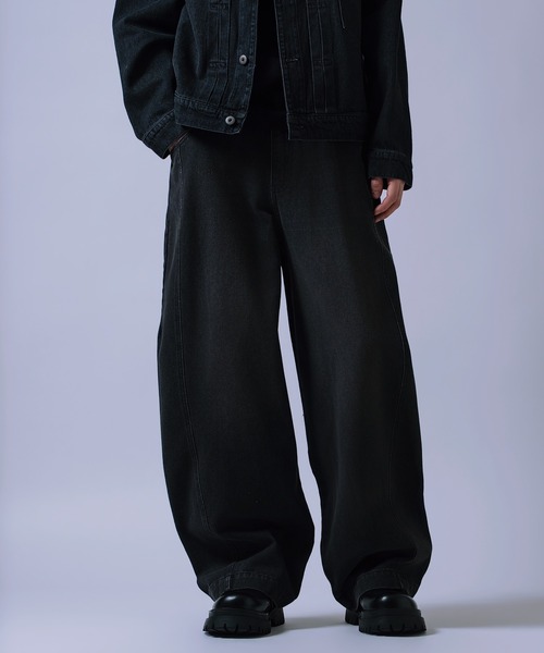 improves(インプローブス)の「12oz バレルレッグ デニムパンツ(デニムパンツ・メンズ・カモフラージュ/ブルー/チャコール/ブラック/ネイビー・LARGE/X-LARGE/MEDIUM)」の2枚目の写真