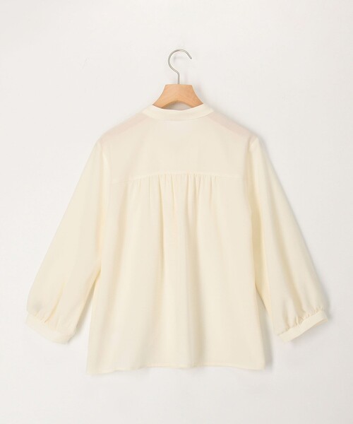 MICO COULIER（ミコクリエ）の「ジョーゼットフリルボウタイブラウス（シャツ/ブラウス・レディース・サックスブルー/ネイビー/キナリ・38）」の18枚目の写真