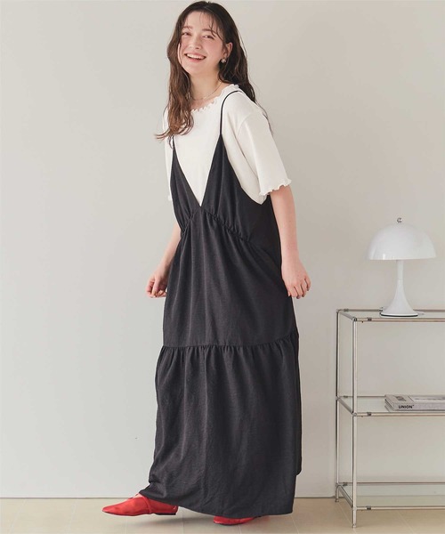 titivate(ティティベイト)の「機能性リブカットソーメロートップス(Tシャツ/カットソー・レディース・ネイビー/ライトブルー/アイボリー/ブラック/オフホワイト・M/S)」の6枚目の写真