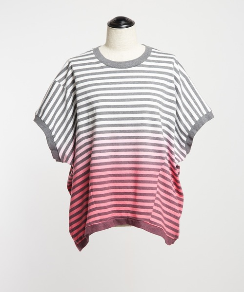 gomme(ゴム)の「グラデーションバルーンT(Tシャツ/カットソー・レディース・ブルー/チャコールグレー/ブラック・MEDIUM)」の4枚目の写真