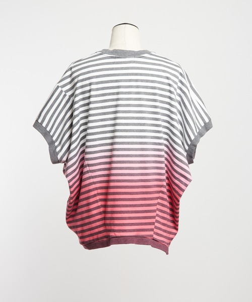 gomme(ゴム)の「グラデーションバルーンT(Tシャツ/カットソー・レディース・ブルー/チャコールグレー/ブラック・MEDIUM)」の6枚目の写真