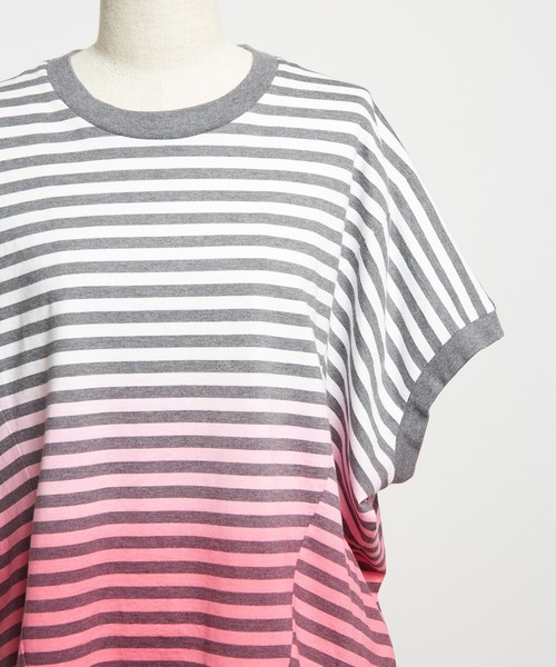 gomme(ゴム)の「グラデーションバルーンT(Tシャツ/カットソー・レディース・ブルー/チャコールグレー/ブラック・MEDIUM)」の7枚目の写真