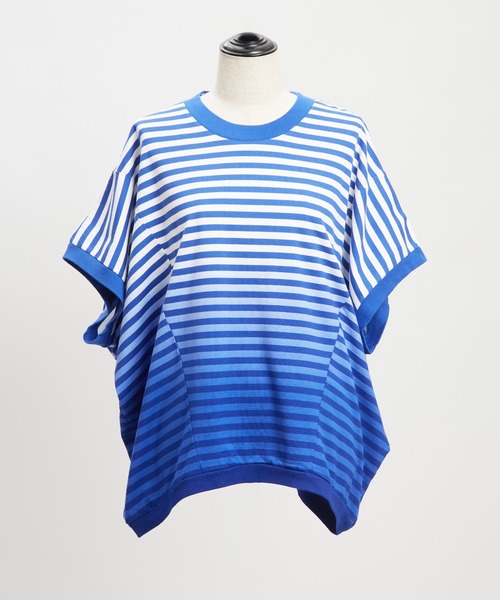 gomme(ゴム)の「グラデーションバルーンT(Tシャツ/カットソー・レディース・ブルー/チャコールグレー/ブラック・MEDIUM)」の12枚目の写真