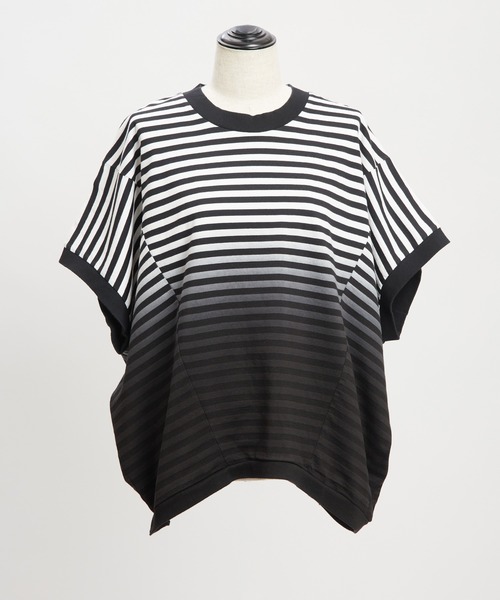 gomme(ゴム)の「グラデーションバルーンT(Tシャツ/カットソー・レディース・ブルー/チャコールグレー/ブラック・MEDIUM)」の16枚目の写真