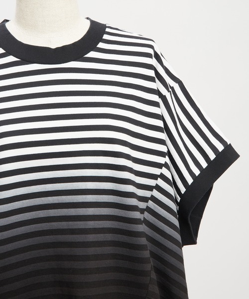 gomme(ゴム)の「グラデーションバルーンT(Tシャツ/カットソー・レディース・ブルー/チャコールグレー/ブラック・MEDIUM)」の18枚目の写真