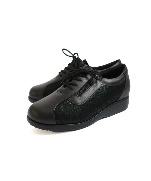 Pointer(shoes)(ポインター)の「【日本製 本革】 コンフォートシューズ /スニーカー(スニーカー・レディース・ブラック系その他2/ダークベージュ/ワイン/グレー/グレイッシュベージュ/ブラック/ブラック系その他3/ブラック系その他/グレー系その他・22.5cm/22cm/23.5cm/23cm/24.5cm/24cm)」の3枚目の写真