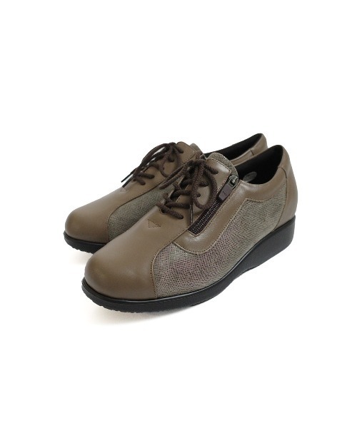 Pointer(shoes)(ポインター)の「【日本製 本革】 コンフォートシューズ /スニーカー(スニーカー・レディース・ブラック系その他2/ダークベージュ/ワイン/グレー/グレイッシュベージュ/ブラック/ブラック系その他3/ブラック系その他/グレー系その他・22.5cm/22cm/23.5cm/23cm/24.5cm/24cm)」の8枚目の写真