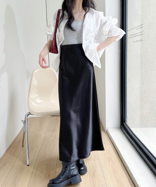 Ada.(エイダ)の「タッキングデザイン キャンディースリーブ 長袖 シャツ(シャツ/ブラウス・レディース・ブルー/ピンク/ホワイト・FREE)」の18枚目の写真