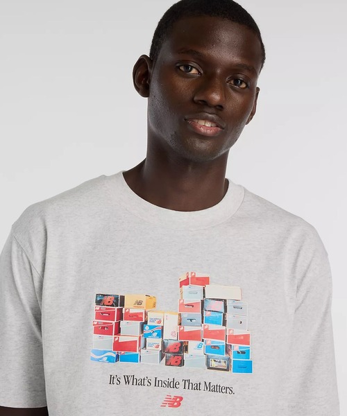 NEW BALANCE(ニューバランス)の「new balance/ニューバランス 半袖 Tシャツ ボックスTシャツ MT61H0DX(Tシャツ/カットソー・メンズ・ブラック/グレー・M/XL/L)」の14枚目の写真
