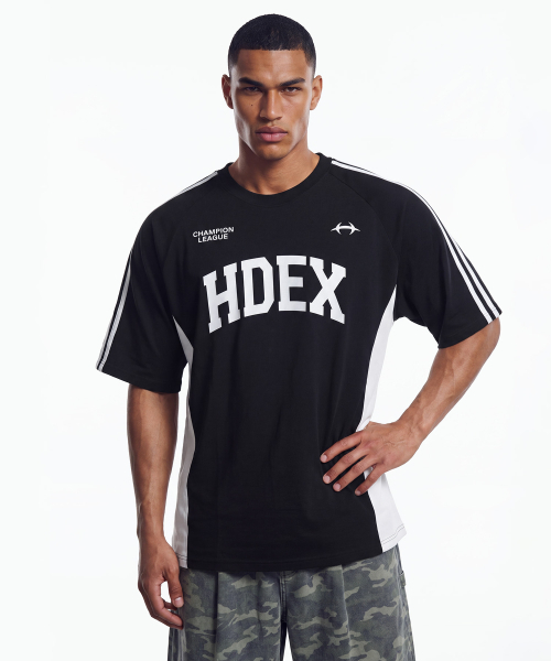 HDEX(エイチデックス)の「サイドカラーブロックショートスリーブ(ブラック)(Tシャツ/カットソー・メンズ・ブラック・MEDIUM/LARGE/X-LARGE/2XL)」の1枚目の写真