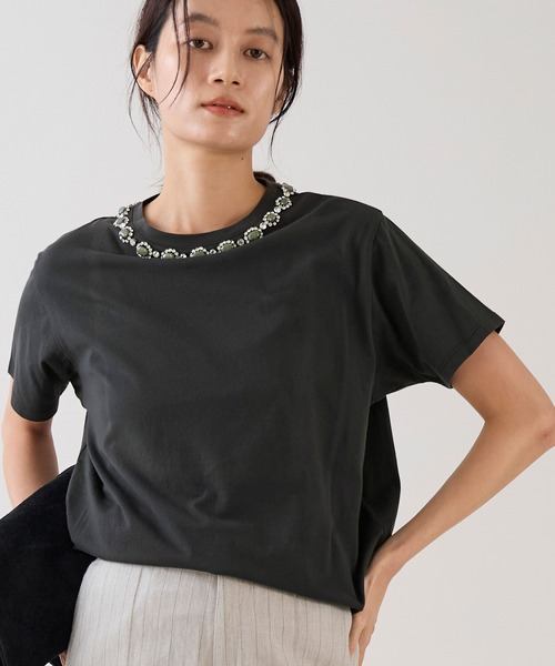 marmors（マルモア）の「【marmors】ビジューTシャツ（Tシャツ/カットソー・レディース・ホワイト/チャコールグレー・36）」の13枚目の写真