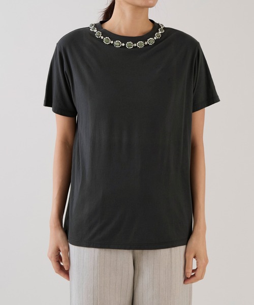 marmors（マルモア）の「【marmors】ビジューTシャツ（Tシャツ/カットソー・レディース・ホワイト/チャコールグレー・36）」の19枚目の写真