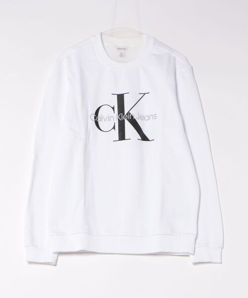Calvin Klein(カルバン・クライン)の「Calvin Kleinロゴスウェット(スウェット・メンズ・ホワイト/ブラック・SMALL/MEDIUM/LARGE/X-LARGE/XX-LARGE)」の1枚目の写真