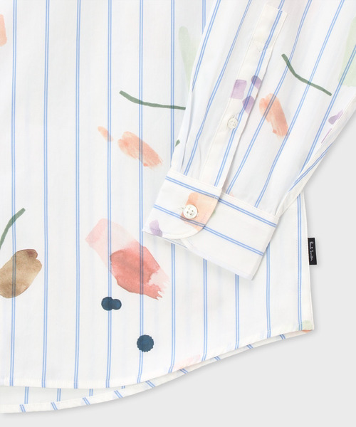 PS Paul Smith（ピーエスポールスミス）の「"Watercolor Paint Floral" カジュアルシャツ / 162315 765X（シャツ/ブラウス・メンズ・ホワイト・MEDIUM/SMALL/X-LARGE/LARGE）」の3枚目の写真