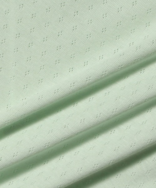 ESTNATION(エストネーション)の「GOOD PEOPLE GOOD STITCHING GOOD PRODUCT for ESTNATION / コットンシルクTシャツ(Tシャツ/カットソー・レディース・ブラック/ライトグリーン・FREE)」の6枚目の写真