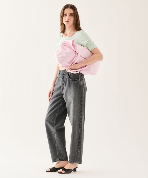 ESTNATION(エストネーション)の「GOOD PEOPLE GOOD STITCHING GOOD PRODUCT for ESTNATION / コットンシルクTシャツ(Tシャツ/カットソー・レディース・ブラック/ライトグリーン・FREE)」の9枚目の写真