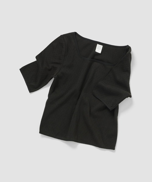 ESTNATION(エストネーション)の「GOOD PEOPLE GOOD STITCHING GOOD PRODUCT for ESTNATION / コットンシルクTシャツ(Tシャツ/カットソー・レディース・ブラック/ライトグリーン・FREE)」の16枚目の写真