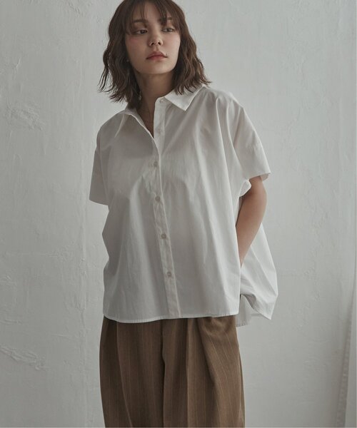 notch.(ノッチ)の「タックスリーブシャツ(シャツ/ブラウス・レディース・オフホワイト/ネイビー・M)」の8枚目の写真