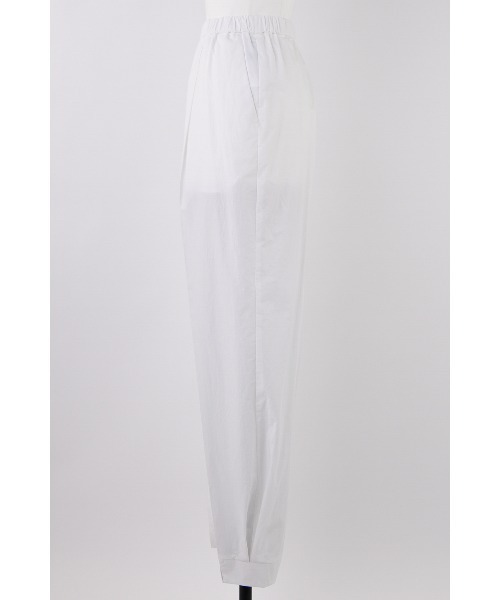 nagonstans(ナゴンスタンス)の「tuck track pants(スラックス・レディース・ホワイト/ブラック・SMALL/MEDIUM)」の5枚目の写真
