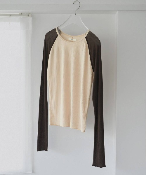 anuke Sheer Raglan T-Shirts（Tシャツ/カットソー）｜anuke