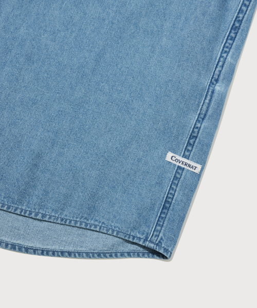 COVERNAT（カバーナット）の「ワークデニムハーフシャツブルー（シャツ/ブラウス・メンズ・その他・X-SMALL/SMALL/MEDIUM/LARGE/X-LARGE/XX-LARGE）」の10枚目の写真