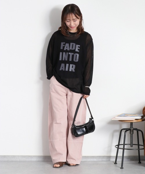 cepo（セポ）の「ロゴプリントシアーロングスリーブカットソー / ニット（ニット/セーター・レディース・グレー/ブラック/オフホワイト・M）」の20枚目の写真