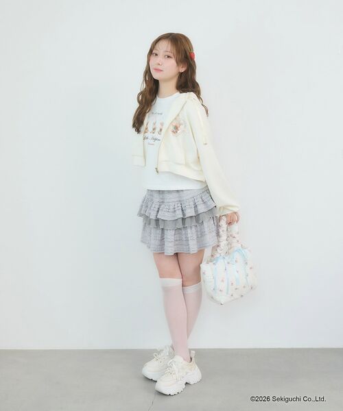 MAJESTIC LEGON(マジェスティックレゴン)の「チムたんショートパーカー(パーカー・レディース・アイボリー/ピンクベージュ・MEDIUM)」の11枚目の写真