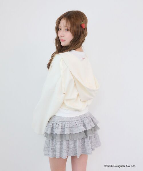 MAJESTIC LEGON(マジェスティックレゴン)の「チムたんショートパーカー(パーカー・レディース・アイボリー/ピンクベージュ・MEDIUM)」の8枚目の写真