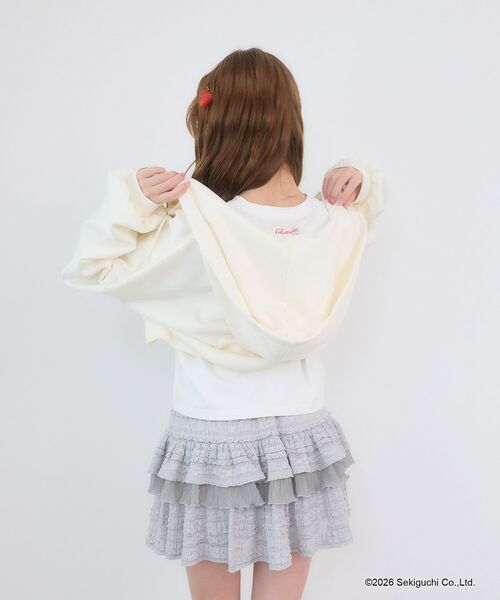 MAJESTIC LEGON(マジェスティックレゴン)の「チムたんショートパーカー(パーカー・レディース・アイボリー/ピンクベージュ・MEDIUM)」の7枚目の写真