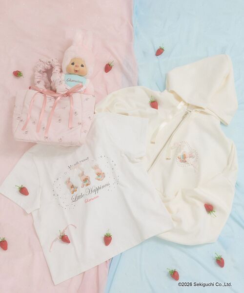 MAJESTIC LEGON(マジェスティックレゴン)の「チムたんショートパーカー(パーカー・レディース・アイボリー/ピンクベージュ・MEDIUM)」の3枚目の写真