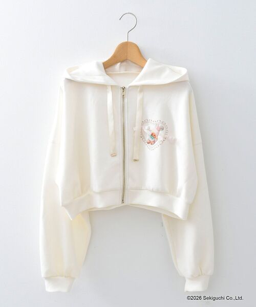 MAJESTIC LEGON(マジェスティックレゴン)の「チムたんショートパーカー(パーカー・レディース・アイボリー/ピンクベージュ・MEDIUM)」の21枚目の写真