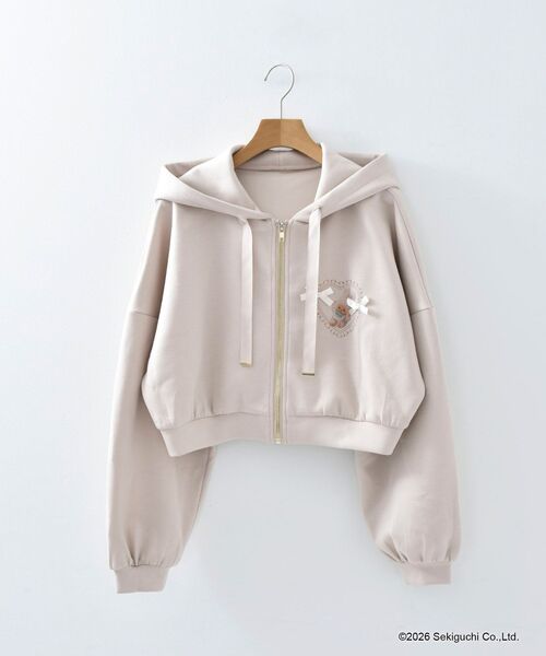 MAJESTIC LEGON(マジェスティックレゴン)の「チムたんショートパーカー(パーカー・レディース・アイボリー/ピンクベージュ・MEDIUM)」の18枚目の写真