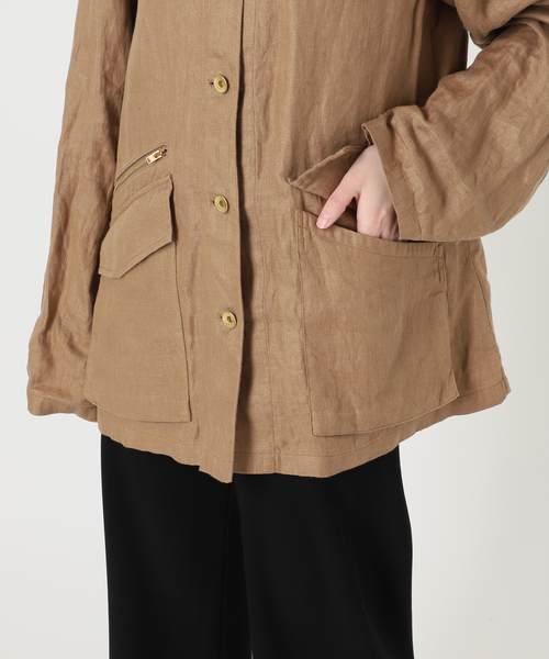Deuxieme Classe（ドゥーズィエムクラス）の「OGLINEN COVERALL ジャケット（その他アウター・レディース・キャメル・FREE）」の19枚目の写真