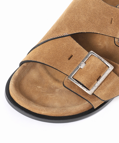 ALOHAS/アロハス】Alba Suede Tan Leather Sandals：サンダル