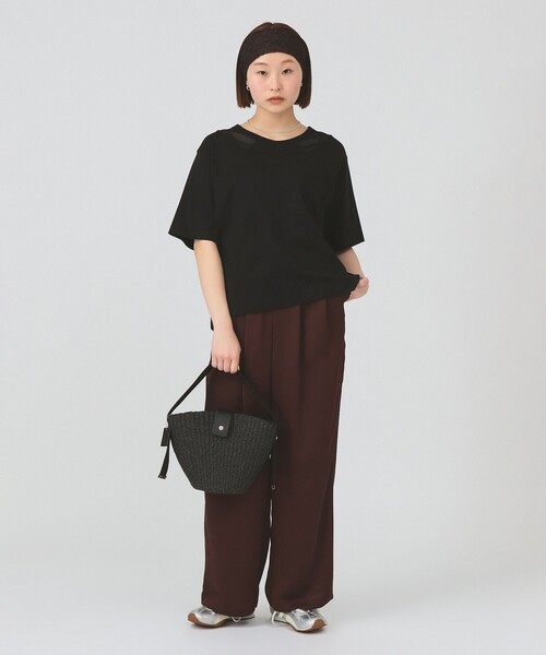 Ray BEAMS(レイビームス)の「【8/6 再値下げ】シアー キリカエ クルーネック Tシャツ(Tシャツ/カットソー・レディース・ブラック/ホワイト・ONE SIZE)」の20枚目の写真