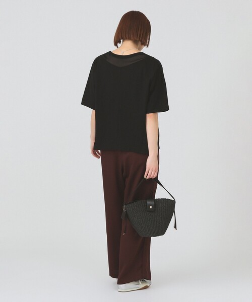 Ray BEAMS(レイビームス)の「【8/6 再値下げ】シアー キリカエ クルーネック Tシャツ(Tシャツ/カットソー・レディース・ブラック/ホワイト・ONE SIZE)」の18枚目の写真