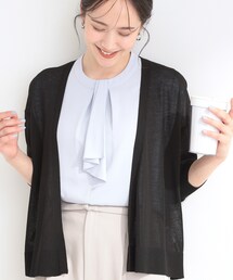 SHOO・LA・RUE | 【ひんやり/洗濯機可/S-LL】オンにもオフにも マルチに使えるボタンレスカーディガン(カーディガン/ボレロ)
