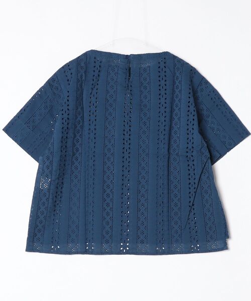 Vincent et Mireille（バンソンエミレイユ）の「VINCENT ET MIREILLE/ヴァンソン エ ミレイユ　ボートネックブラウス　BOAT NECK BLOUSE（シャツ/ブラウス・レディース・ホワイト/ブラック/ブルー・FREE）」の4枚目の写真