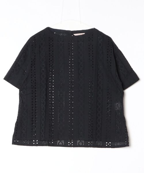 Vincent et Mireille（バンソンエミレイユ）の「VINCENT ET MIREILLE/ヴァンソン エ ミレイユ　ボートネックブラウス　BOAT NECK BLOUSE（シャツ/ブラウス・レディース・ホワイト/ブラック/ブルー・FREE）」の15枚目の写真