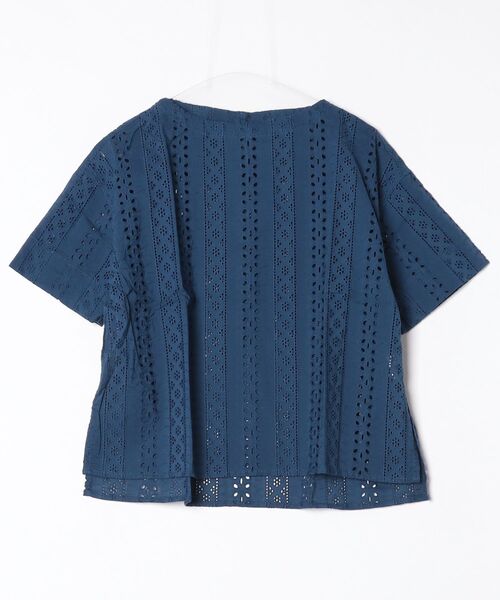 Vincent et Mireille（バンソンエミレイユ）の「VINCENT ET MIREILLE/ヴァンソン エ ミレイユ　ボートネックブラウス　BOAT NECK BLOUSE（シャツ/ブラウス・レディース・ホワイト/ブラック/ブルー・FREE）」の6枚目の写真