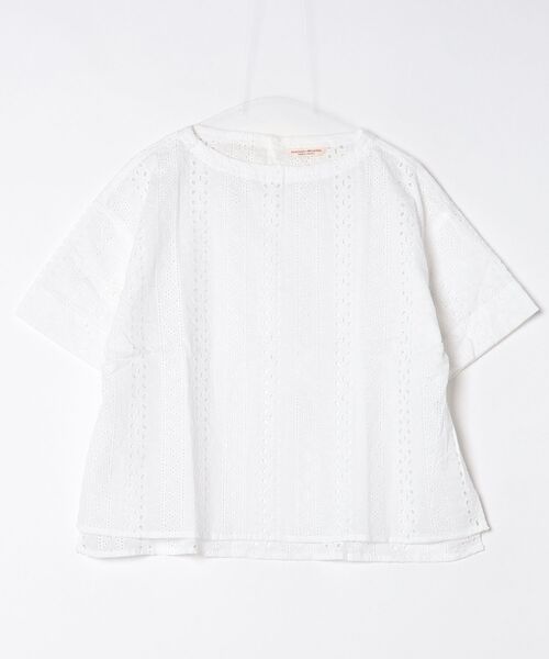 Vincent et Mireille（バンソンエミレイユ）の「VINCENT ET MIREILLE/ヴァンソン エ ミレイユ　ボートネックブラウス　BOAT NECK BLOUSE（シャツ/ブラウス・レディース・ホワイト/ブラック/ブルー・FREE）」の13枚目の写真