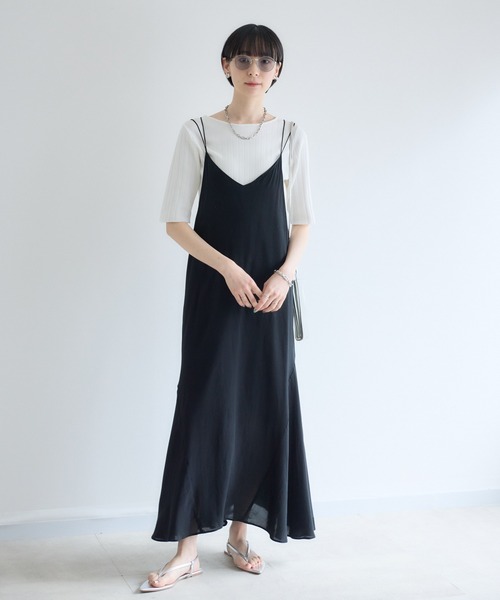 Paradise Picnic(パラダイスピクニック)の「cloche 5分袖リブニットトップス(ニット/セーター・レディース・レッド/ホワイト/ブラック・FREE)」の8枚目の写真