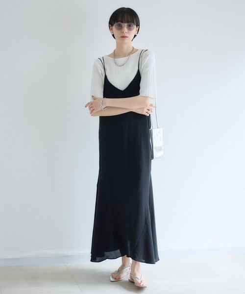 Paradise Picnic(パラダイスピクニック)の「cloche 5分袖リブニットトップス(ニット/セーター・レディース・レッド/ホワイト/ブラック・FREE)」の10枚目の写真