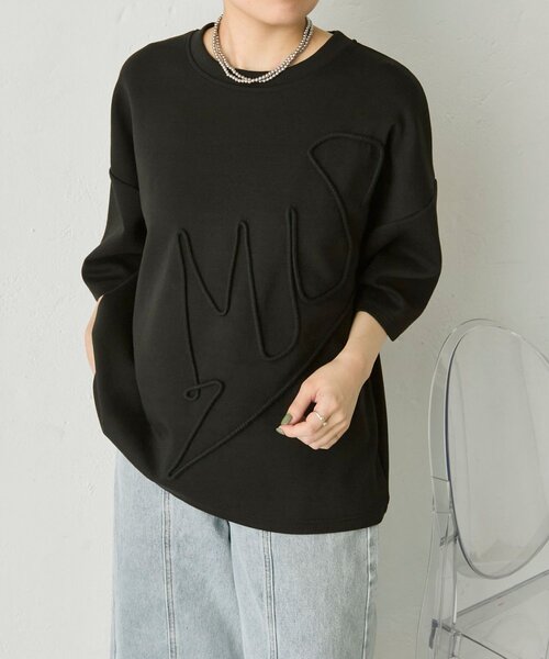 ear PAPILLONNER(イアパピヨネ)の「SUM1コードトップス【SUM1 STYLE】(Tシャツ/カットソー・レディース・ホワイト/ブラック・FREE)」の14枚目の写真